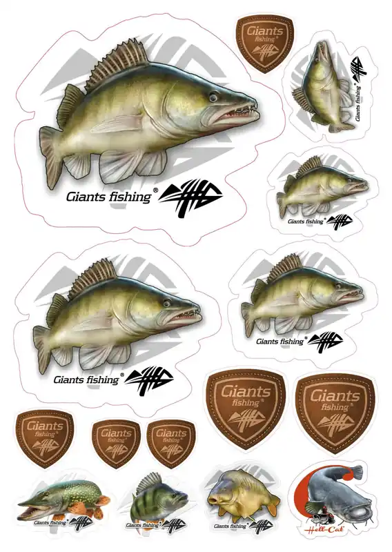 Objednat Nyní Mix nálepek Giants Fishing Candát ( 15ks )