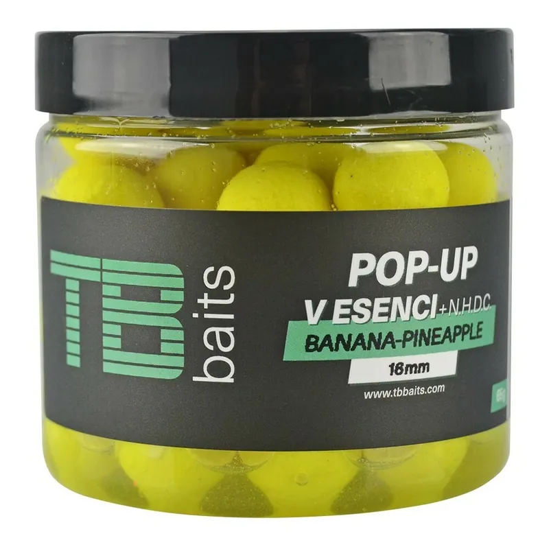TB Baits Plovoucí Boilie Pop-Up Yellow Banana Pineapple + NHDC 65 g Výprodej