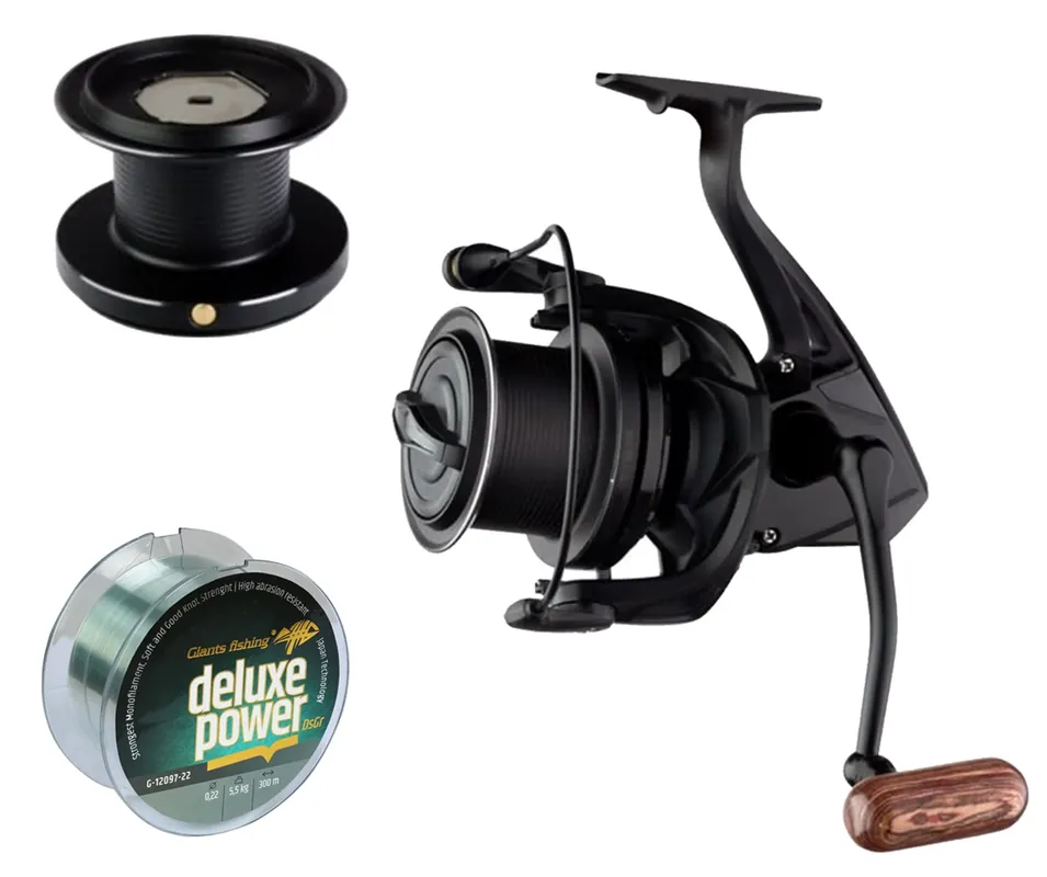 Rychlé Dodání Giants fishing Naviják Deluxe Reel FD 9000 + cívka 10000 a VLASEC ZDARMA!