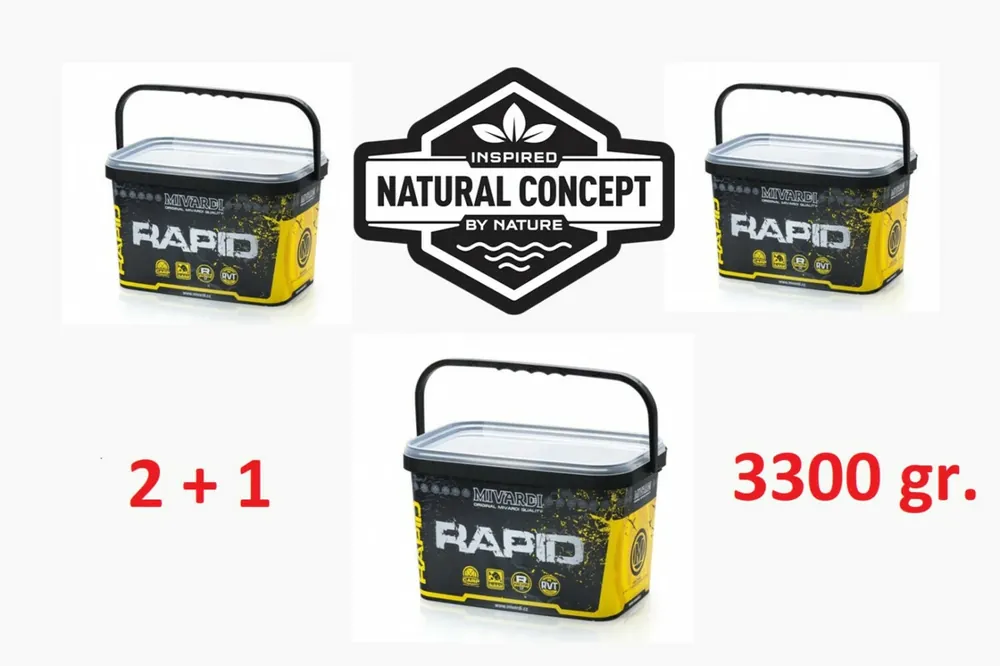 MIVARDI Akce 2+1 Rapid Boilies Platinum - Sea (3300g 20mm) Top Prodej