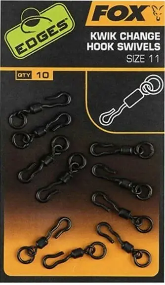 Levný Fox Obratlík Edges Kwik Change Hook Swivels Vel.10