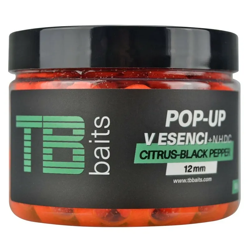 TB Baits Plovoucí Boilie Pop-Up Citrus - Black pepper + NHDC 65 g Ověřený