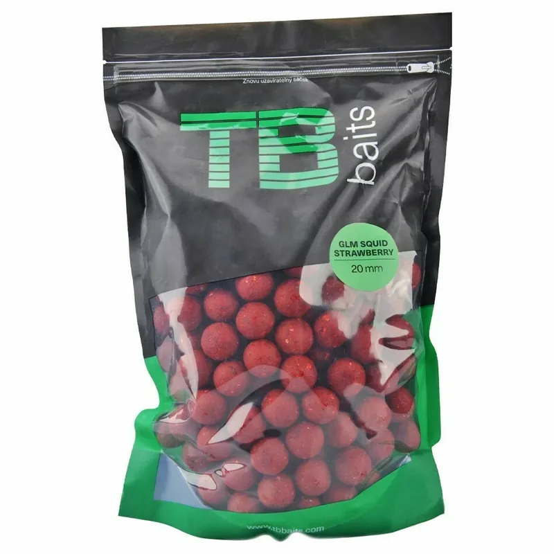 Cenový Hit TB Baits Boilie GLM Squid Strawberry