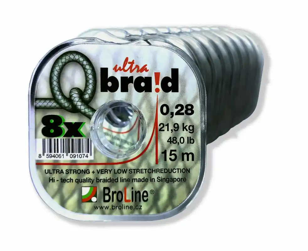 Výhodná Nabídka Broline Návazcová šňůrka Q-braid ultra 8x černá 10/15 m