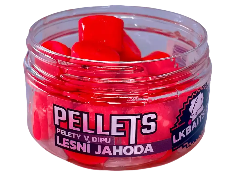 LK Baits Pelety v dipu Lesní Jahoda 17mm, 60g Pouze Dnes
