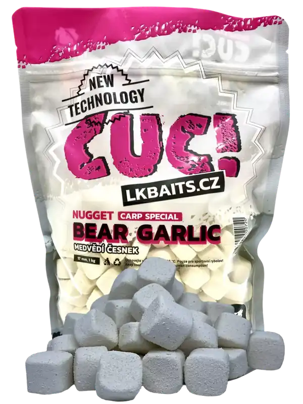 LK Baits CUC! Nugget Carp Garlic Bear 17 mm 1kg Pouze Dnes