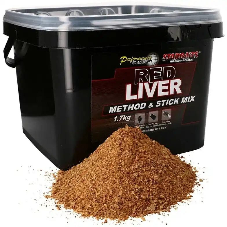 STARBAITS Method & Stick Mix Red Liver 1,7kg Novinka