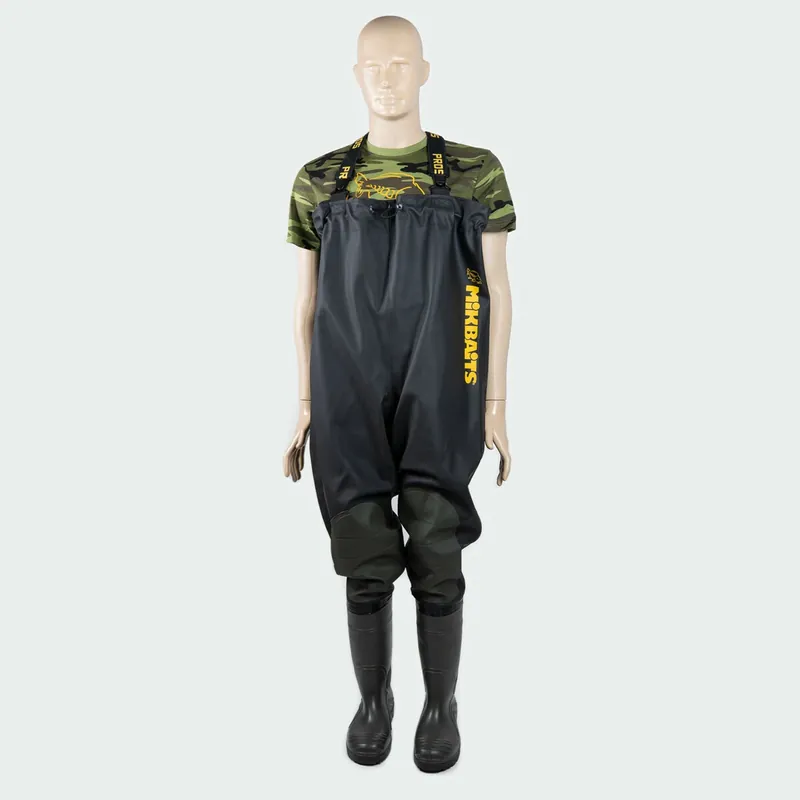 Mikbaits brodící kalhoty - Prsačky Mikbaits Junior Slim Fit Black Omezená Nabídka