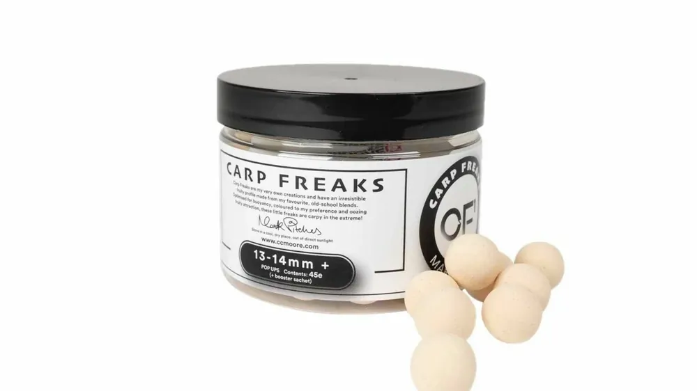 Koupit Online CC Moore Carp Freaks - Plovoucí boilie Carp Freaks+ bílá 14mm 45ks
