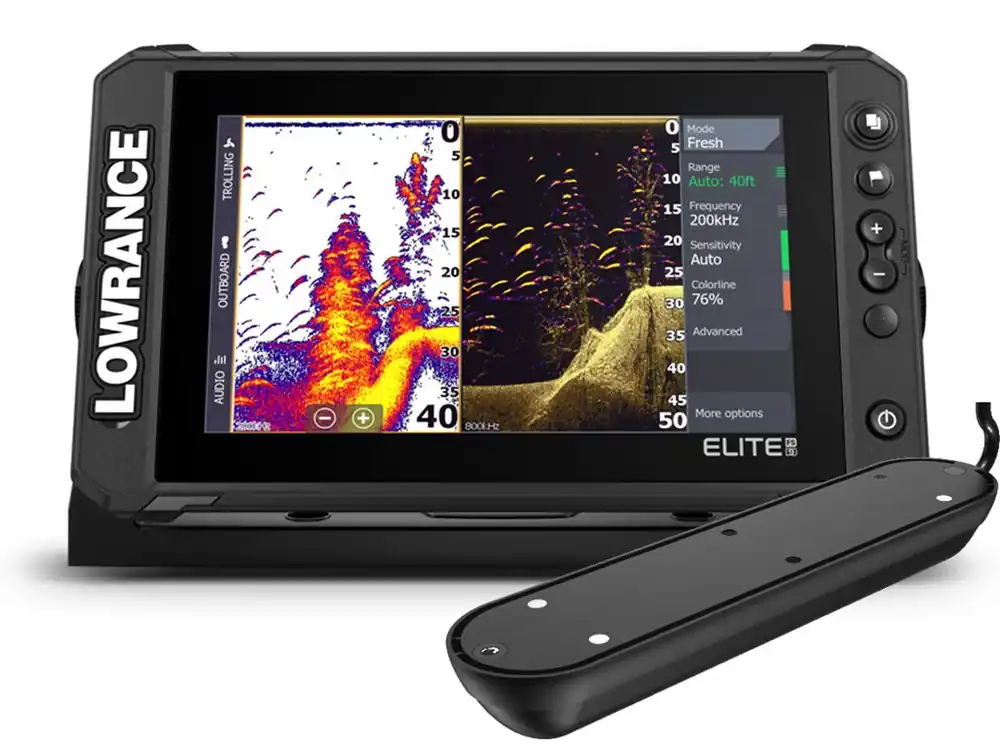 Ihned K Objednání LOWRANCE ELITE FS 9 SE SONDOU ACTIVE IMAGING 3V1 + baterie a nabíječka ZDARMA