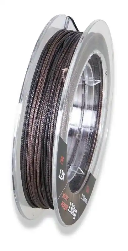 SAENGER Uni Cat šňůra na návazce Camou X-12 Leader 12X, 0,9 mm, 105 kg, 25 m Finální Výprodej