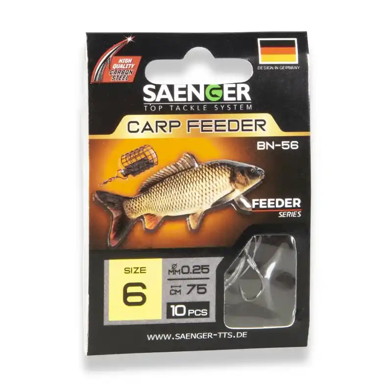 Značkový Saenger Návazec na kapry Carp Feeder vel. 12, 10 ks/bal