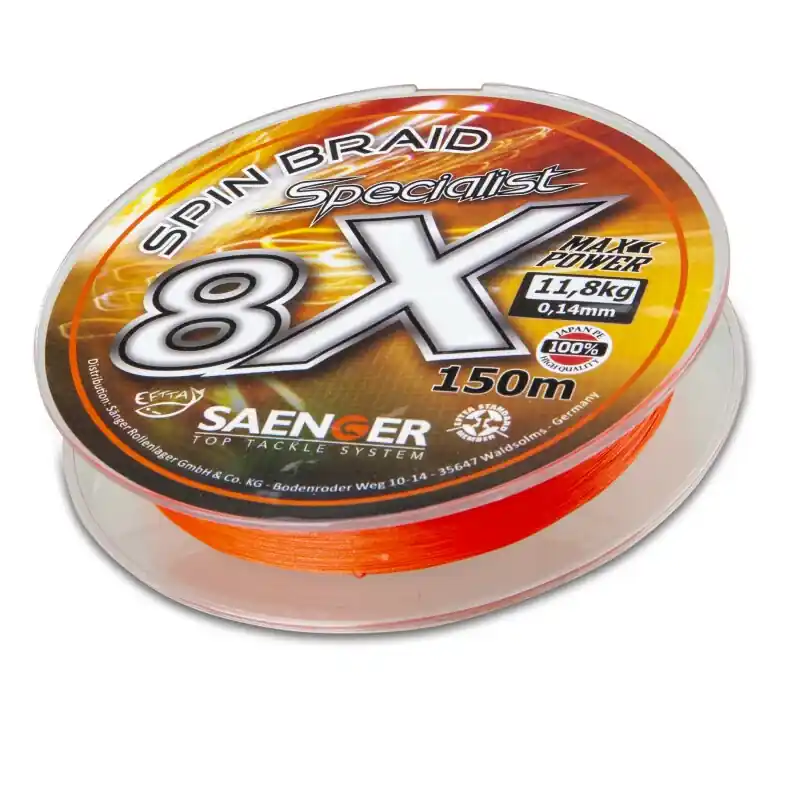 Speciální Cena Saenger šňůra 8 X Specialist Spin Braid 150 m/ 0,16mm