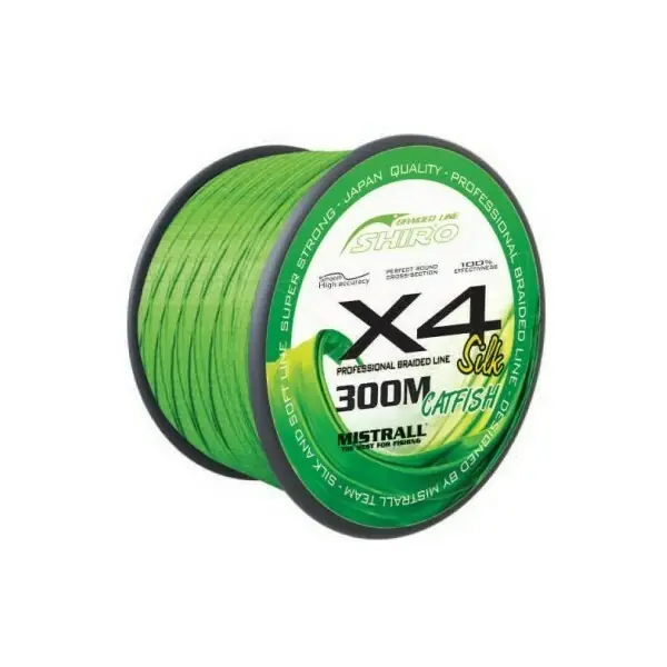 Hit Sezóny Mistrall pletená šňůra Green catfish 300m průměr 0,80 mm
