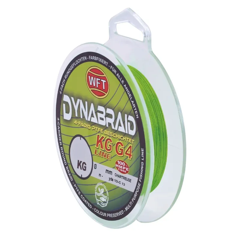 Zlevněný WFT Round Dynabraid G4 0,16 mm 16 kg 300m Chartreuse