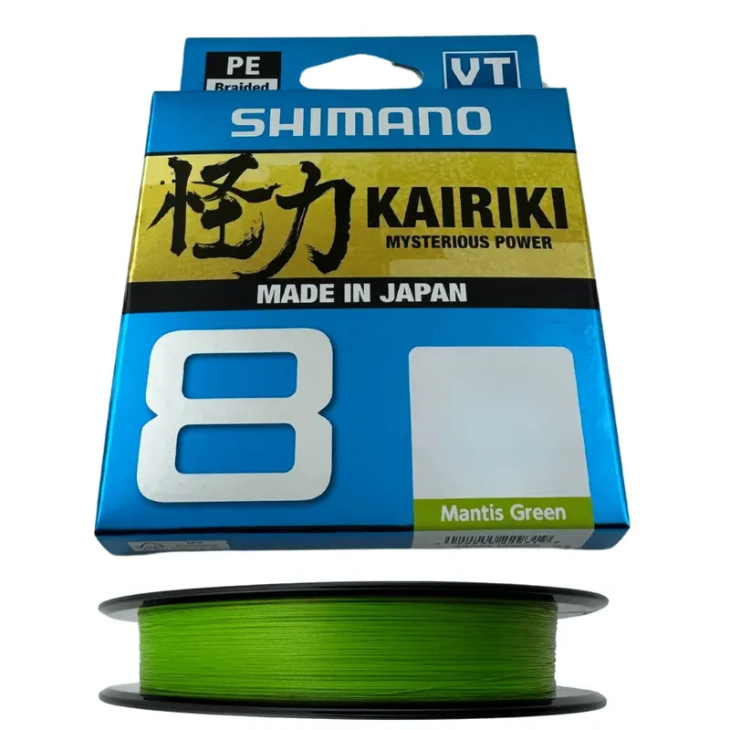 Vysoce Kvalitní Shimano Kairiki 8-Braid 0,20mm 17kg 150m Grün
