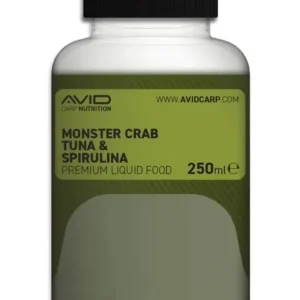 Avid Carp Liquid Food Monster-Crab-Tuna & Spirulina 250ml Autentický