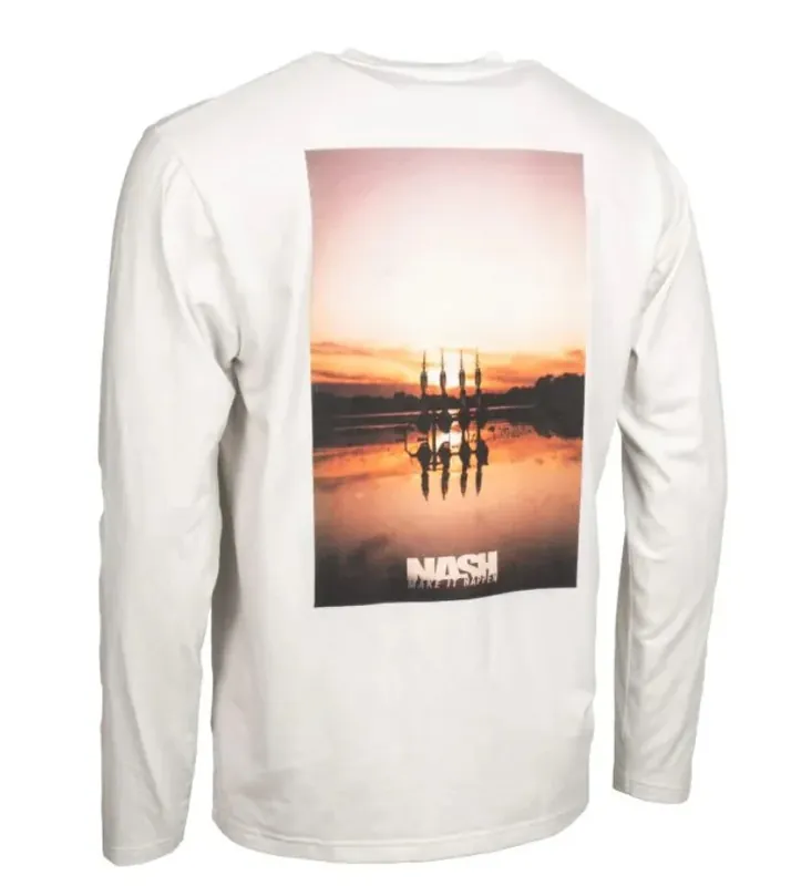 Finální Výprodej Nash Make It Happen Sunset Long Sleeve T-Shirt Ecru S
