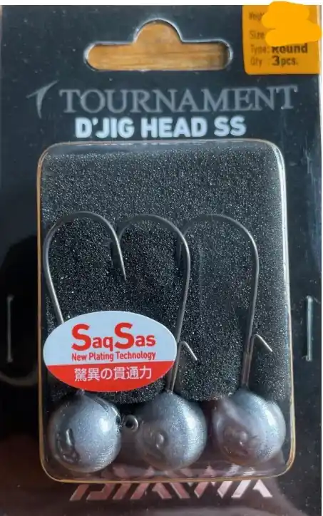 Daiwa Tournament D`Jig Head SS RD 2/0 20g 3 Stück Originální