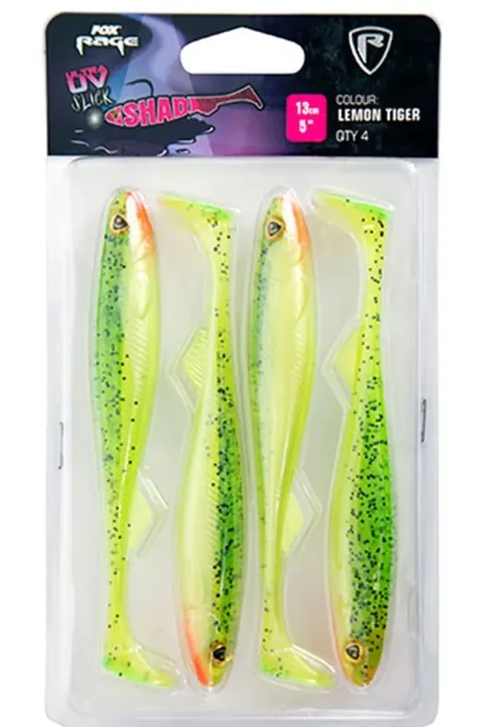 Fox Rage Slick Shad Ultra UV 11cm Lemon Tiger Značkový