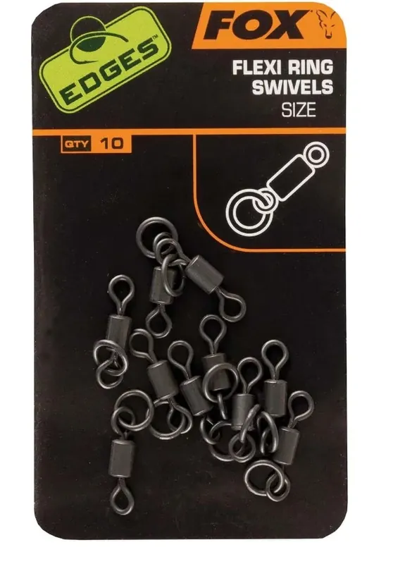 Fox Edges Flexi Ring Swivel Größe 7 10 Stück Vysoce Kvalitní