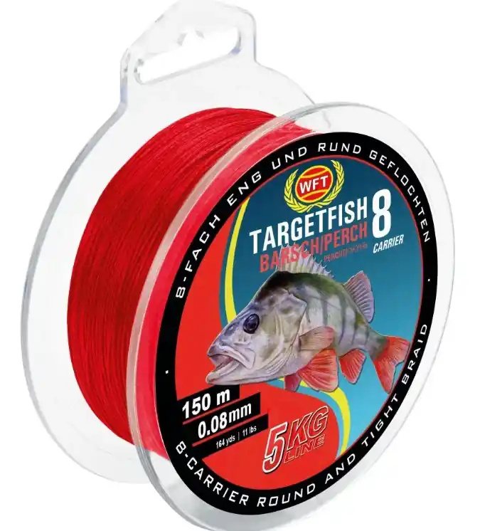 Nejlepší Cena WFT Targetfish Barsch 0,08mm 5kg 150m Rot
