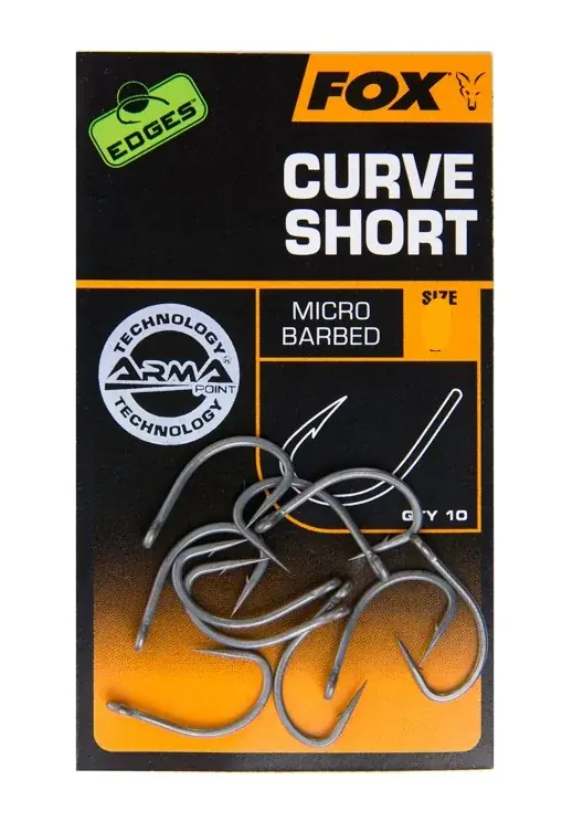 Fox Edges Armapoint Curve Shank Short Size 8 10 Stück Výhodná Nabídka