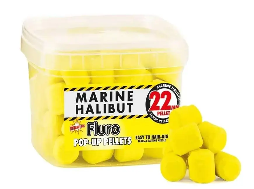 Hit Sezóny Dynamite Fluro Halibut Pop up Pellet 22mm 160g
