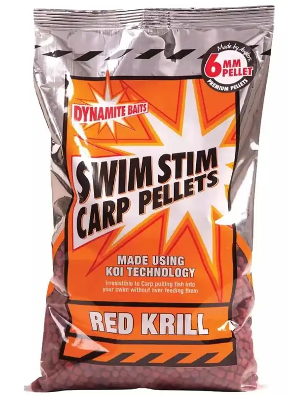 Pouze Dnes Dynamite Baits Swim Stim Pellets 900g 6mm Red Krill
