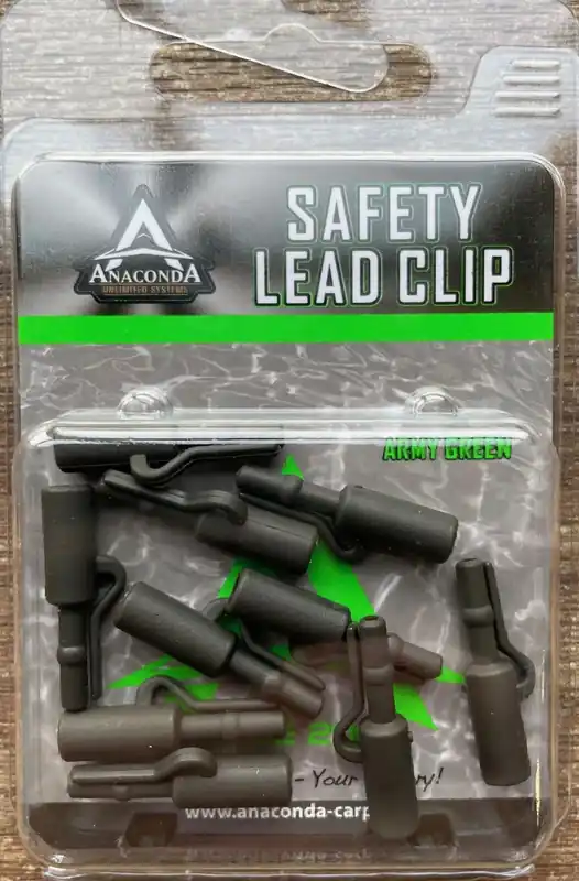 Tovární Cena Anaconda Saftey Lead Clip Army Green 10 Stück
