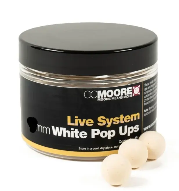 CC Moore Live System White Pop Ups 12mm 55g Dokud Zásoby Vydrží