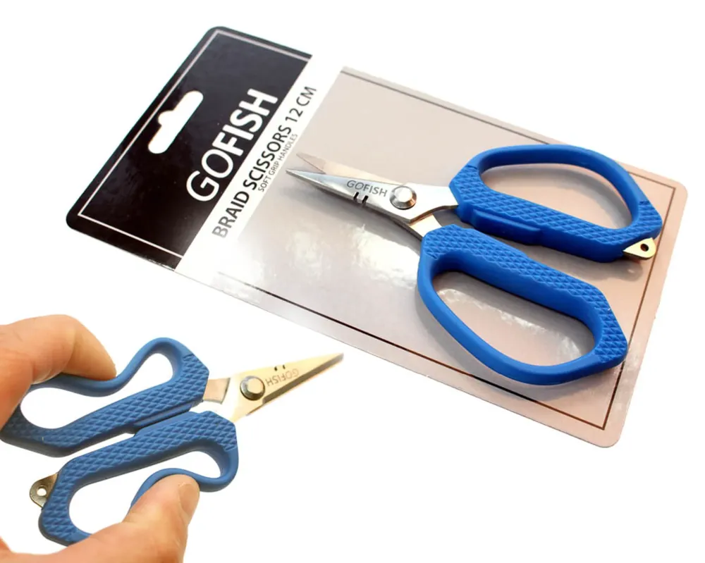 Vrácení Zdarma GoFish Braid Scissors 12cm Schere mit Grip Griff