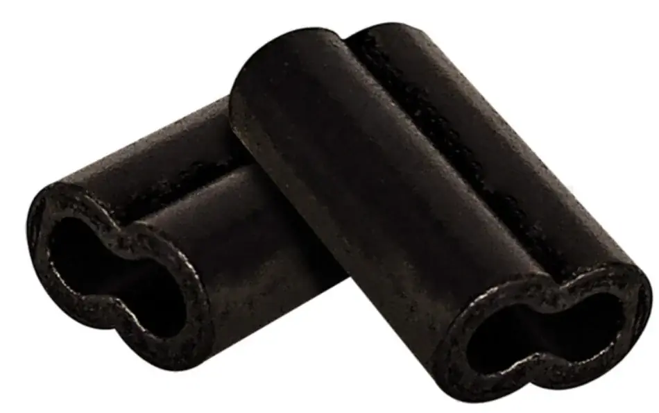 SX Quetschhülsen Doppeldurchlauf 1,73mm für 1,14mm Stahlvorfach 10 Stück Originální