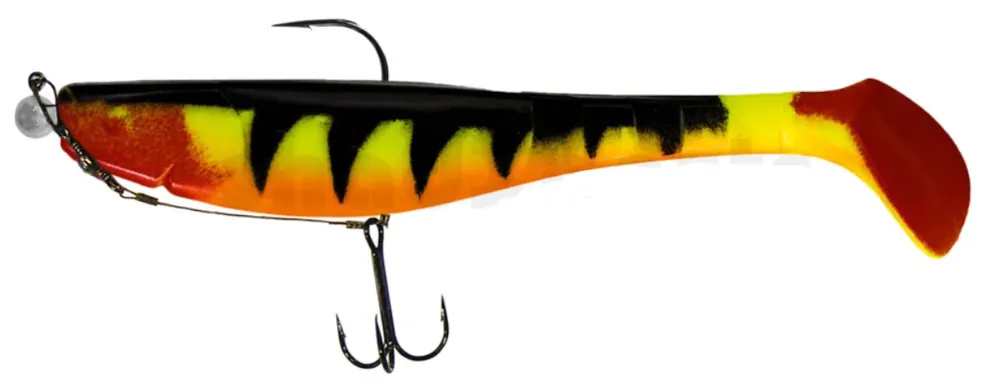 Rychlé Dodání Relax Kopyto Classic 20cm Fluogelb / Zander / Bauch Orange montiert 12/0 20g mit Beihänger