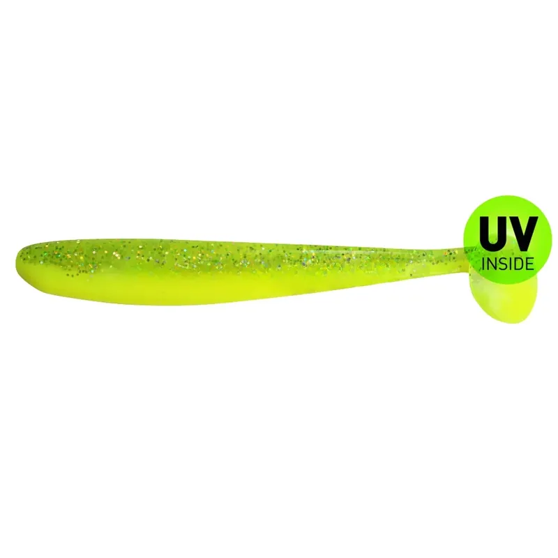 Akce Relax Bass Shad 13 cm (4,5") Fluogelb Fluogrün-Glitter 10 Stück