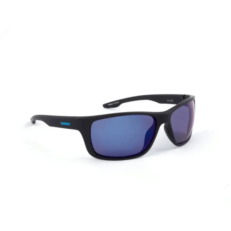 Akční Nabídka Shimano Sonnenbrille Matte Black & Blue Mirror