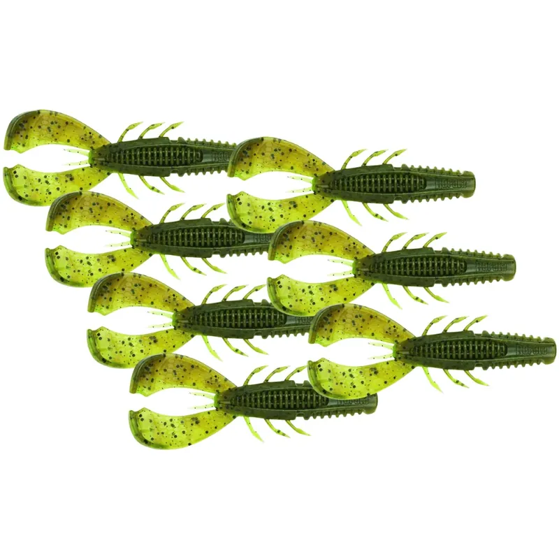 Rapala Crushcity Cleanup Craw 9cm 8g Green Pumpkin Chartreuse Pepper 7 Stück Akční Nabídka