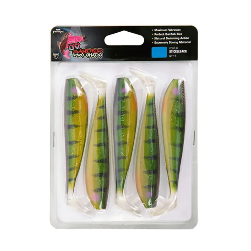 Fox Rage Zander Pro Ultra UV 7,5cm Stickleback 5 Stück Autentický
