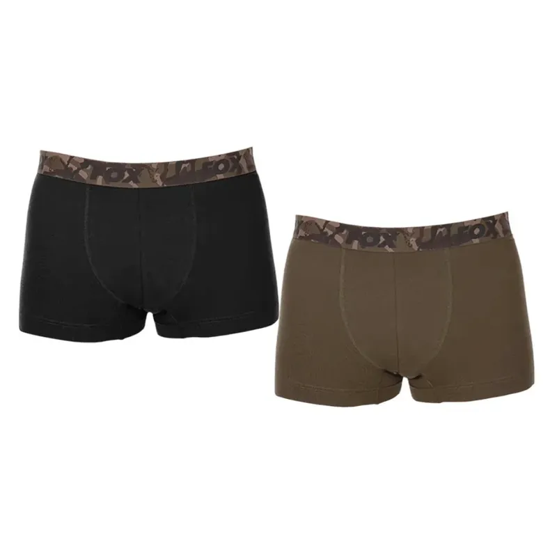 Fox Boxer Shorts Khaki/Black Größe M 2er-Pack Akční Cena
