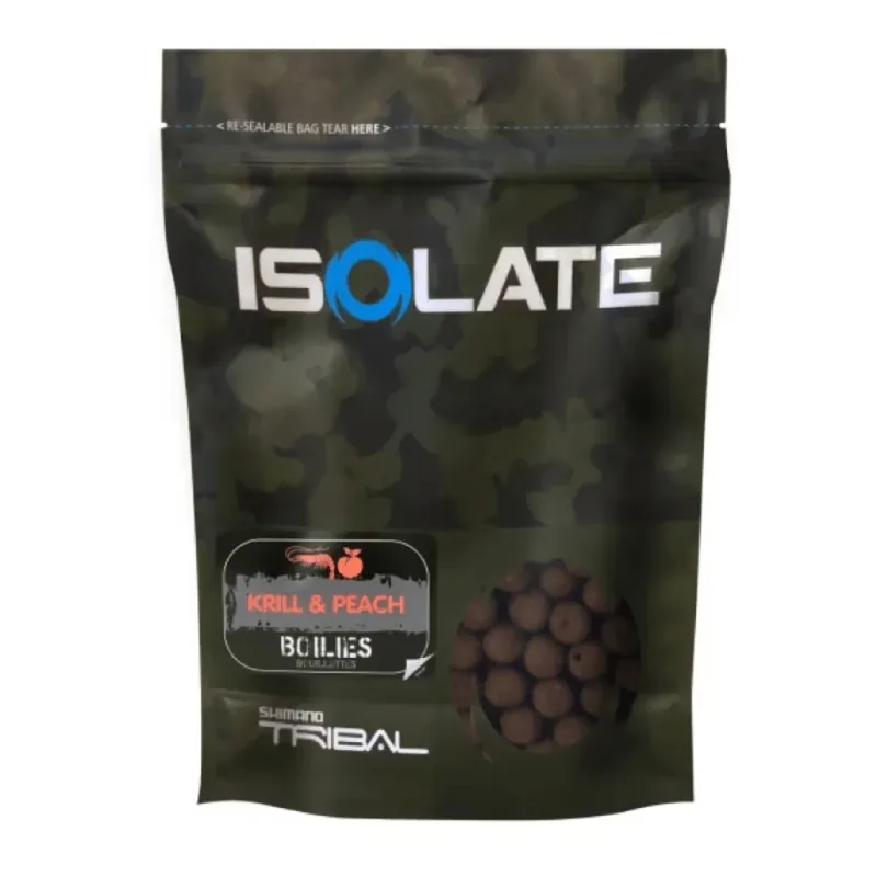 Finální Výprodej Shimano Tribal Isolate Boilie Krill Peach 24mm 1kg