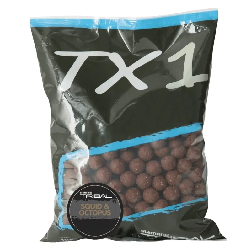 Odeslání Ihned Shimano Tribal TX1 Boilies Squid Octopus 15mm 1kg