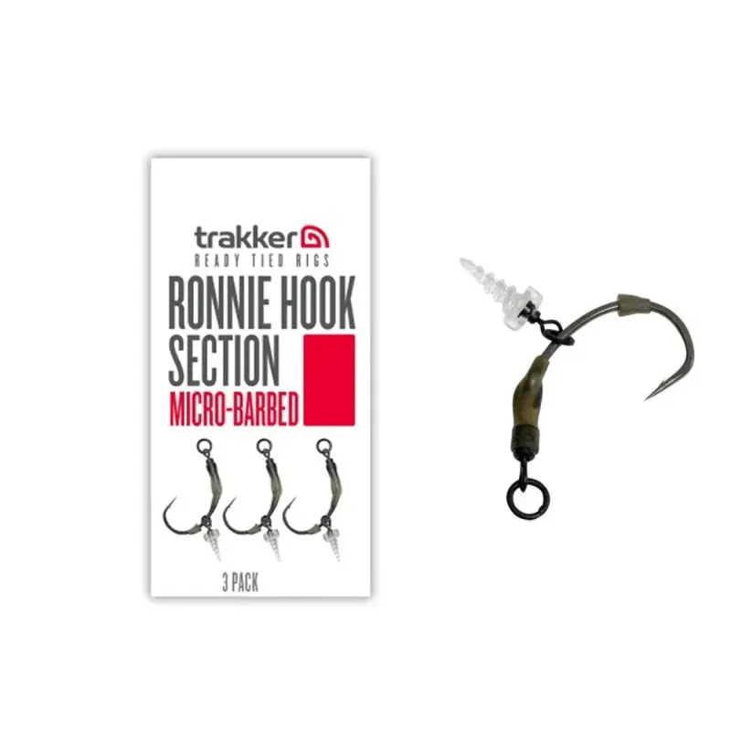 Trakker Ronnie Hook Section Größe 6 Barbless 3 Stück Super Cena