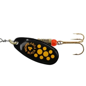 Finální Výprodej Mepps Black Fury Schwarz mit gelben Punkten Gr. 4 8g