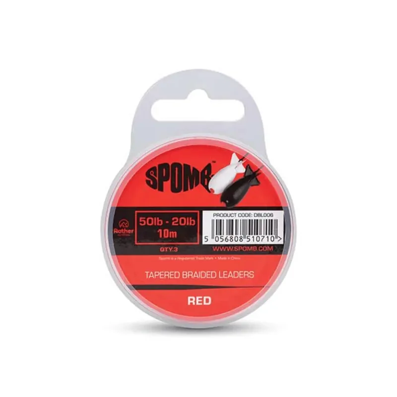 Odeslání Ihned Fox Spomb Tapered Braided Leades Red 50lbs-20lbs