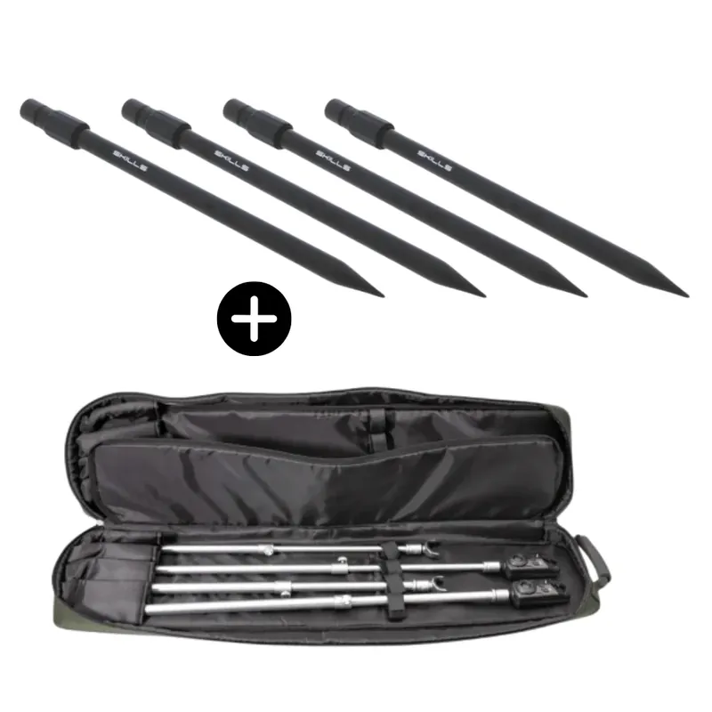Profi-Set 4 Banksticks plus Tasche Anaconda Stick Provider + 4 X Skills Twist Fix Double Point Banksticks Odeslání Ihned