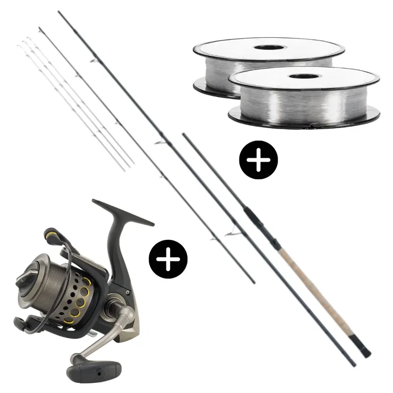 Monster Heavy Feeder Set WFT Monster Feeder 425cm 40-180g + Ryobi Cynos III 6500 Feeder + Go Fish Mono Oblíbený