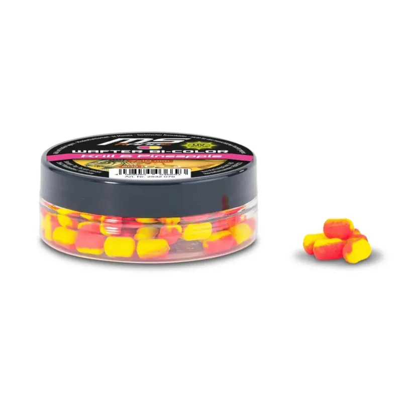 Oblíbený MS Range Wafter Bi-Color Dumbells 7x10 mm Krill & Pineapple