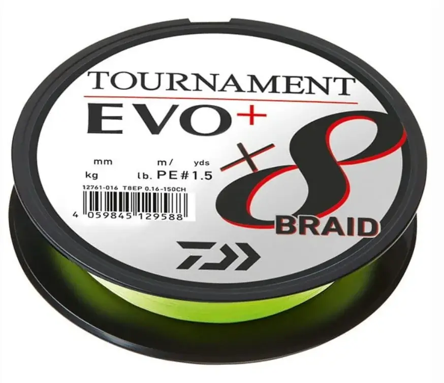 Daiwa Tournament X8 Braid EVO+ 0,10 mm 900 m 6,7 kg CH Finální Výprodej