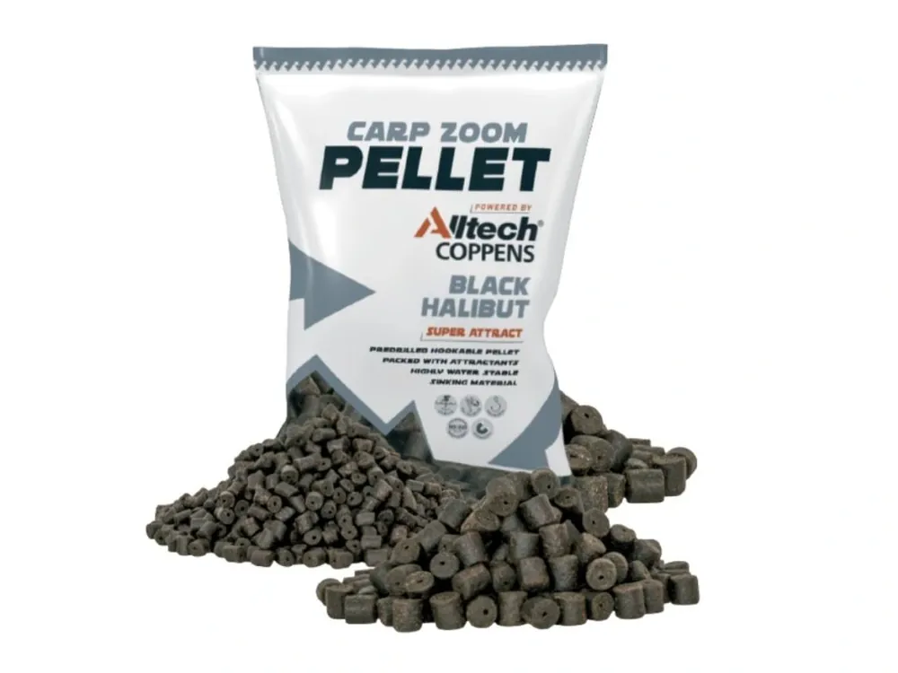 Rychlé Dodání Carp Zoom Black Halibut Pellet s otvorem - 5 kg