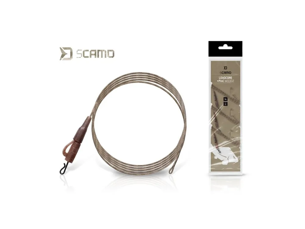 Návazec Delphin sCAMO Leadcore + PinC WOODZ / 3ks Pouze Dnes